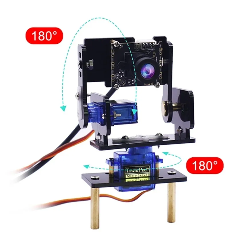 

Yahboom Raspberry Pi smart car robot fpv camera wifi free drive openwrt FPV camera with PTZ free swivel servo RC car spare parts