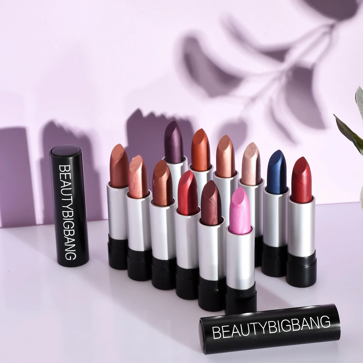 BeautyBigBang, 12 цветов, пигментная губная помада, водостойкая косметика, стойкая красная матовая Сексуальная губная помада с металлическим блеском, Maquiagem