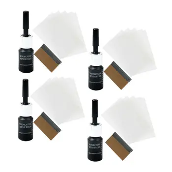 

Car Repair Liquid Windshield Glass Nano Repair Kit For Chips Cracks Scratches Black 3ml