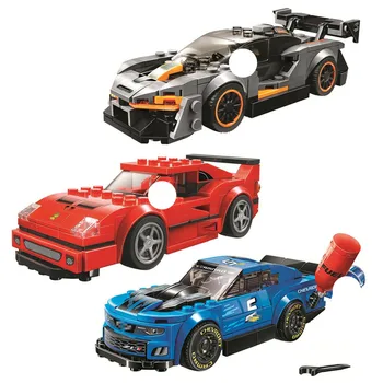 

Speed Champions Senna F40 Competizione Camaro ZL1 Race Car Building Blocks Kits Bricks Classic Model Kids Toys For Children Gift