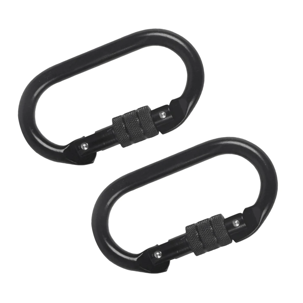 

2pcs 25KN Rock Climbing Carabiner O Shape Screwgate Carabiner Descending Fall Protection Buckle Clip Outdoor Sports Small Tools