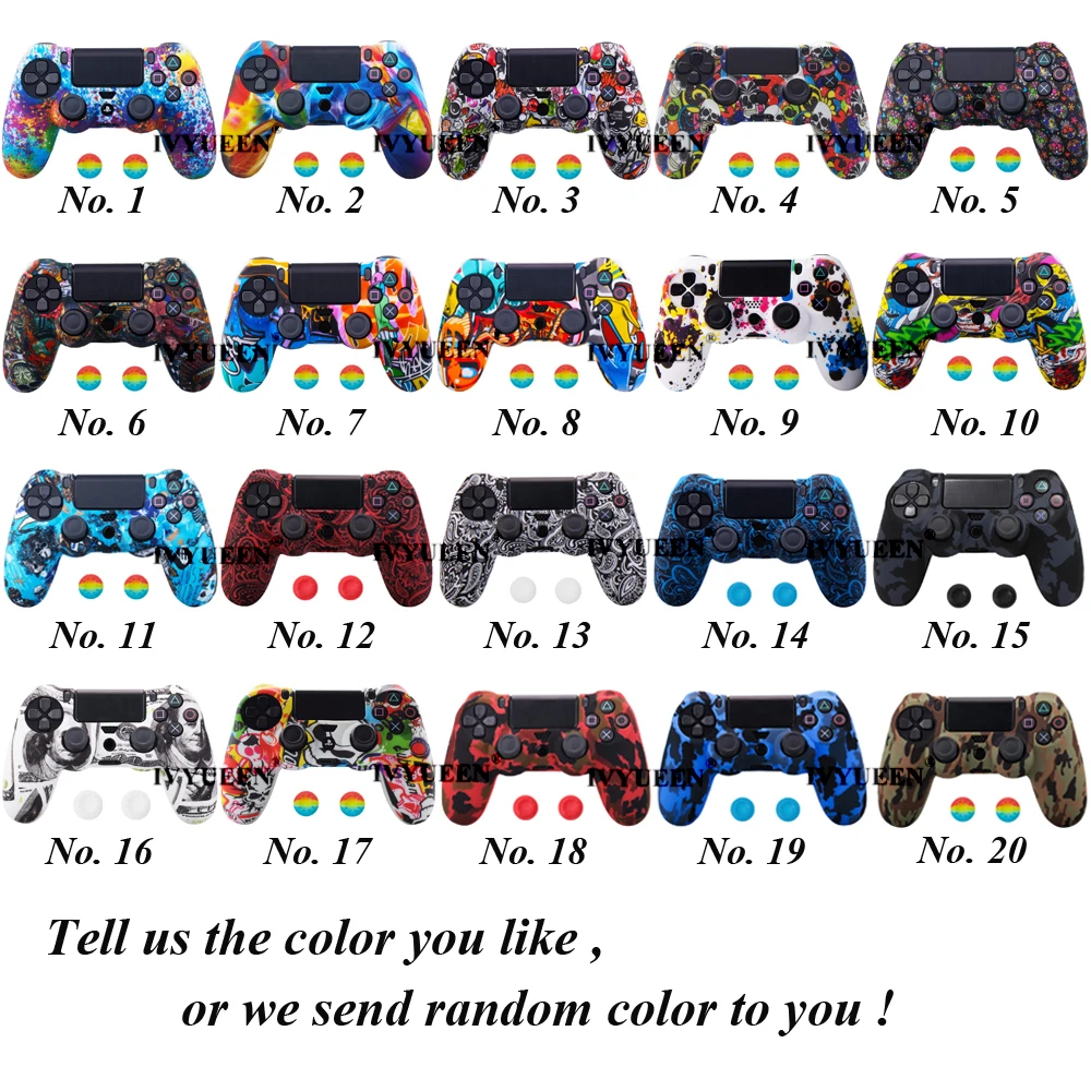 IVYUEEN для sony playstation 4 PS4 Pro тонкий контроллер силиконовый чехол защитная кожа с аналоговой рукояткой для PS4 DS4 геймпад