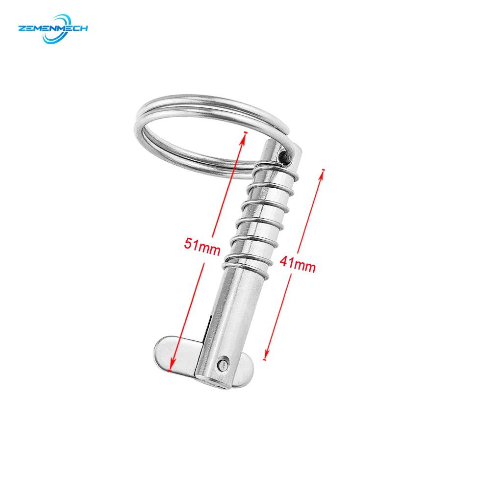 2PC 8mm 316 Stainless Steel Quick Release Pin for Boat Bimini Top Deck Hinge Boat Accessories Marine Hardware Shipbuilding Yacht