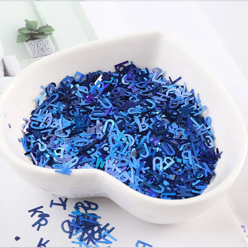 DIY Ultrathin 5mm letter shape Sequins Nail Glitter Paillettes Laser Eo-Friendly PET Sequin Nails art Manicure Material