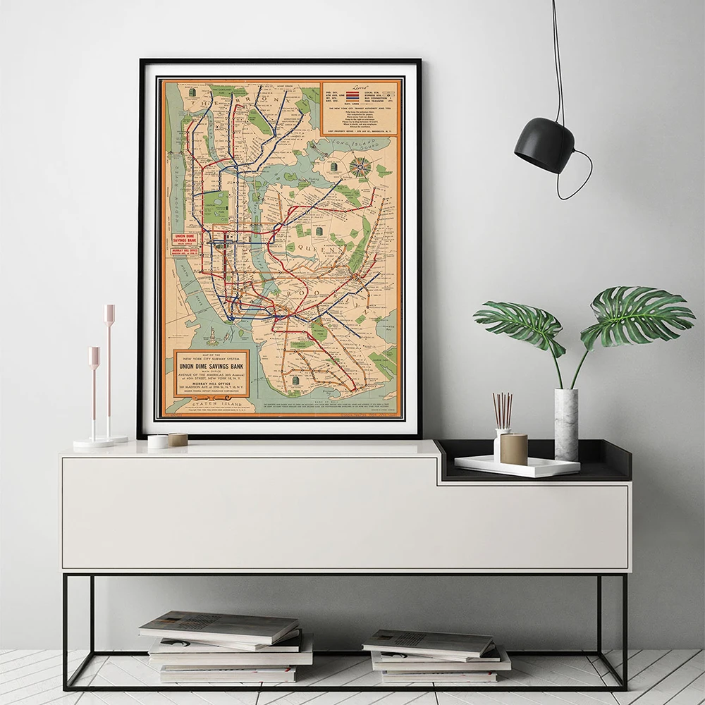 Cuadros-Vintage-Poster-Wall-Art-Subway-Maps-Canvas-Painting-New-York-City-Posters-And-Prints-Style (2)