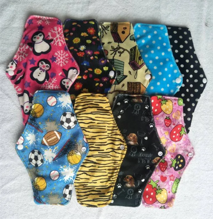 Популярные бамбуковые Mama's Cloth печатные менструальные прокладки вкладыши моющиеся 50 шт./лот