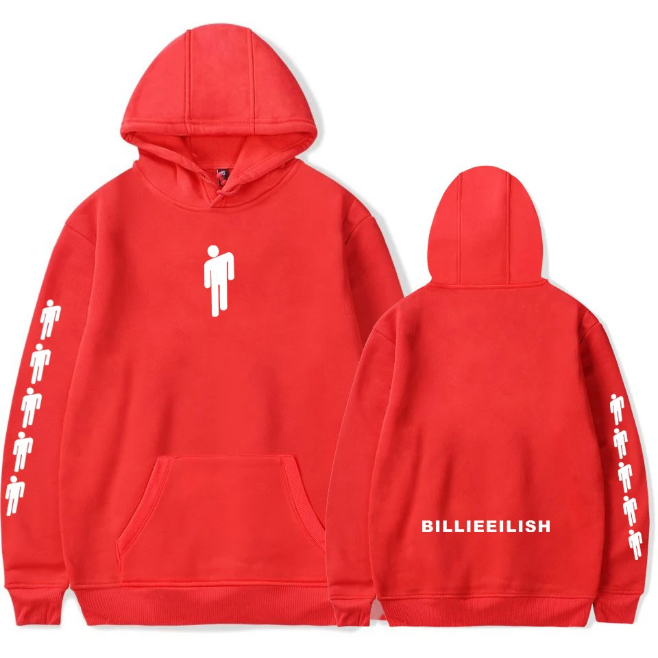 Новая Толстовка Billie Eilish для мужчин и женщин, черная хлопковая толстовка с капюшоном для пары, толстовка Billie Eilish, простая теплая Женская/мужская толстовка с капюшоном, одежда