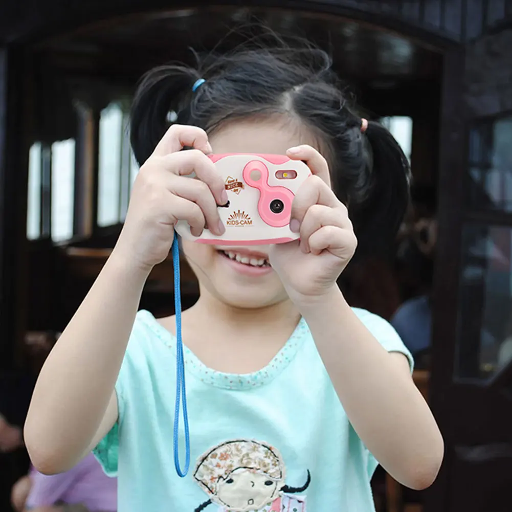 Обучающая мини-камера для детей, цифровая фотография, анти-осенний шейный ремень, мультяшный подарок, HD, для малышей, фото-игрушка