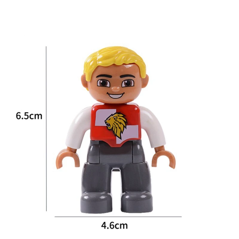 Duplo, семейные фигурки для мальчиков, девочек, пап, мам, дедушек, обучающая игрушка, сделай сам, совместим с Duploe, блоки, фигурки, игрушки для детей, подарок