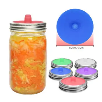 

Mason bottle silicone fermentation lid, 1 set of 5 N1HA