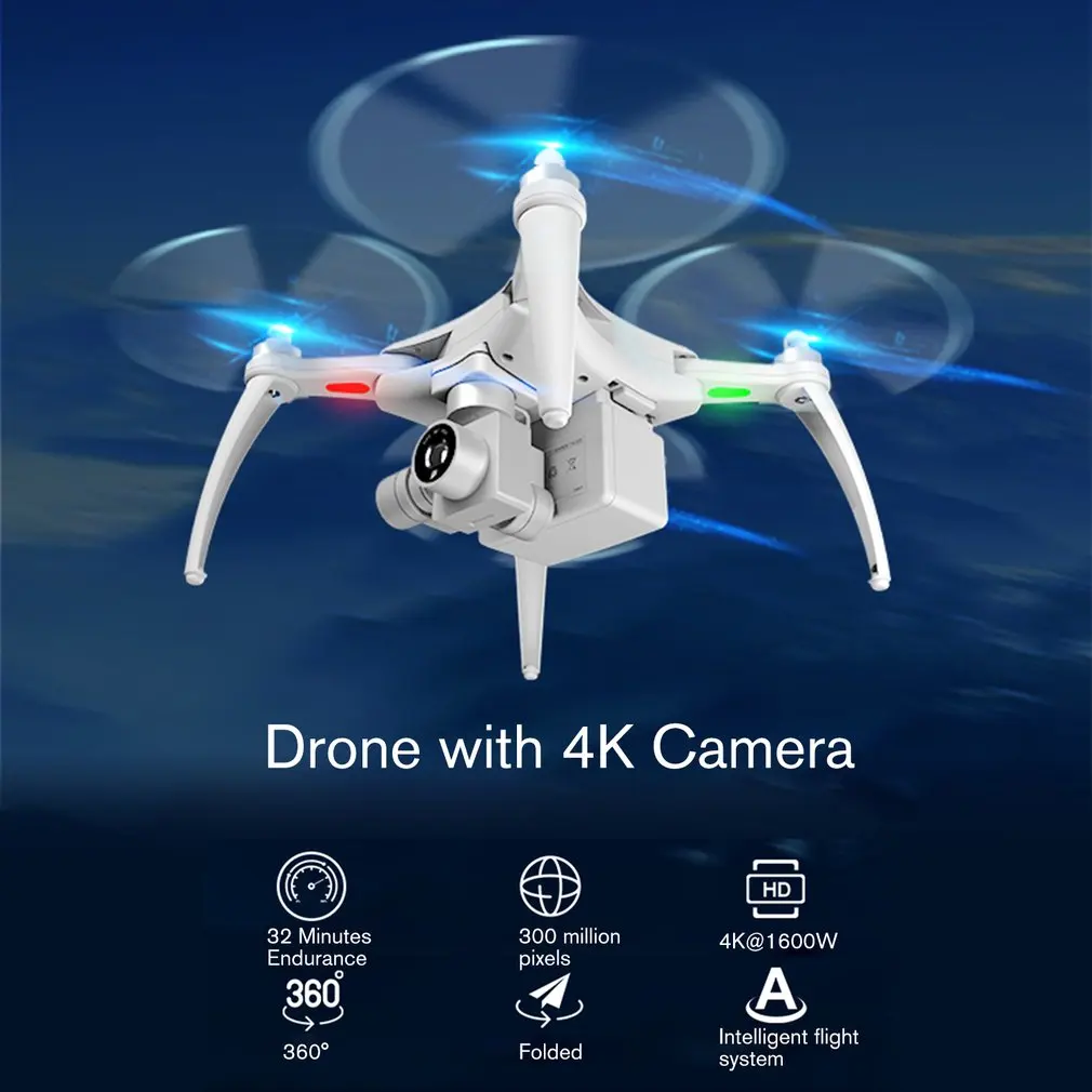 Gps складной Радиоуправляемый Дрон с камерой 4K HD 5,8 ГГц FPV 32 минуты выносливость RC самолет 720 градусов VR панорамный