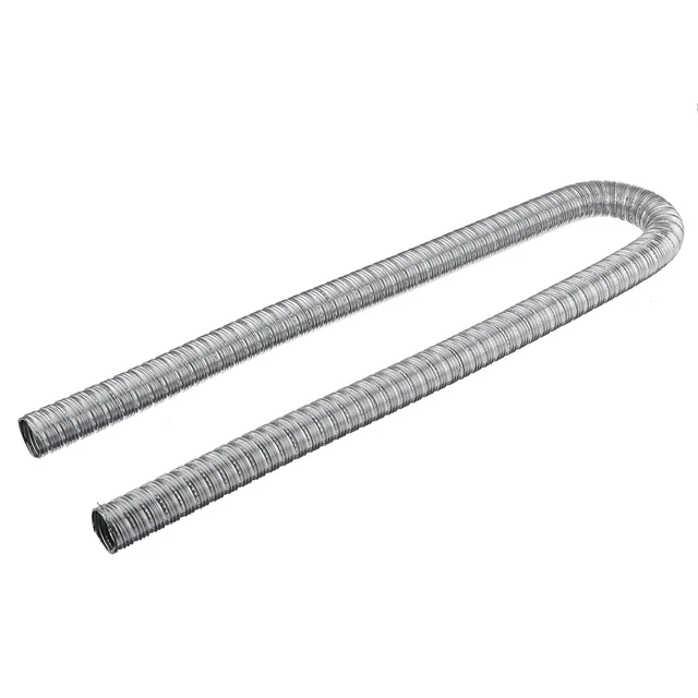 PTNHZ Universal Stainless Steel Caliber 1 inch Parking Air Heater Exhaust  Pipe Fuel Tank Diesel Gas Vent Flex Hose For Car Truck (24inch/60cm)