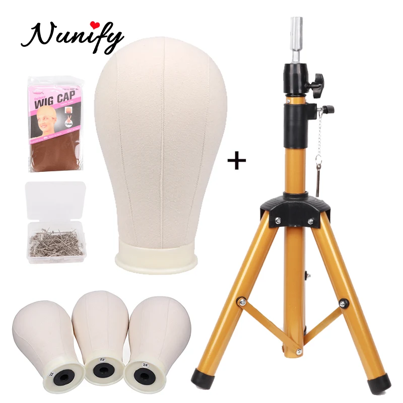 gloden-adjustable-tripod-for-mannequin-head-wig-mannequin-head-with-stand-wig-making-tripod-white-canvas-head-wig-block-head