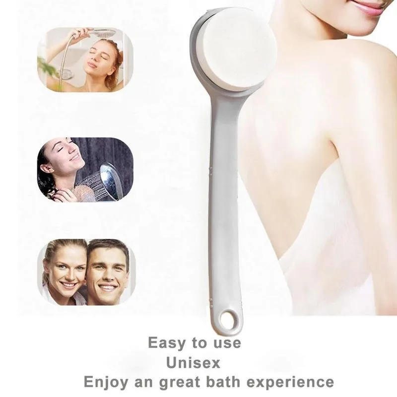 Long Handle Exfoliating Sponge Bath Scrubber Back Body Scrub Exfoliation Cleaning Equipment Bathroom Shower Rubbing Mud Brush body scrub