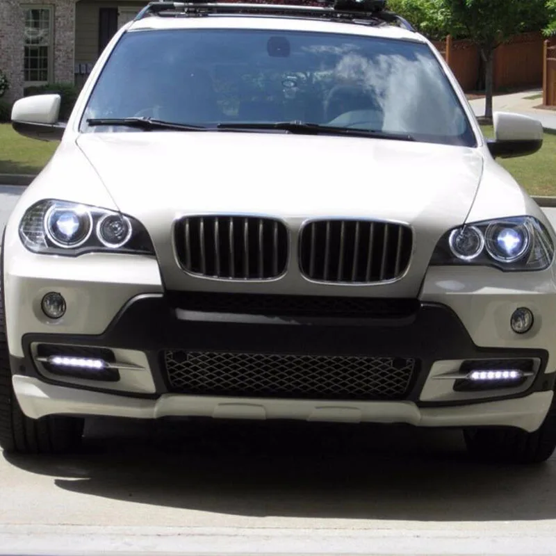 1 Pair 12V Car DRL LED Daytime Running Light Daylight For BMW X5 E70 2007 2008 2009 2010 Super Brightness Waterproof