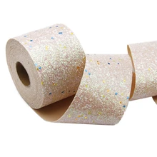 75 мм сплошной Цвет Лоскутная блестящая кожаная лента 10 ярдов, материалы для ручных поделок для изготовления проектов Обертывания подарков, 10Yc8078