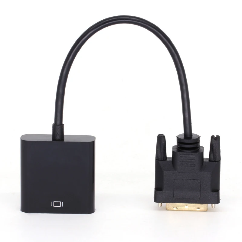 С DVI на VGA Кабель-адаптер HD DVI 24+ 1 в VGA конвертер Цифровой в аналоговый сигнал преобразования линии передачи линии поддержка 1080P