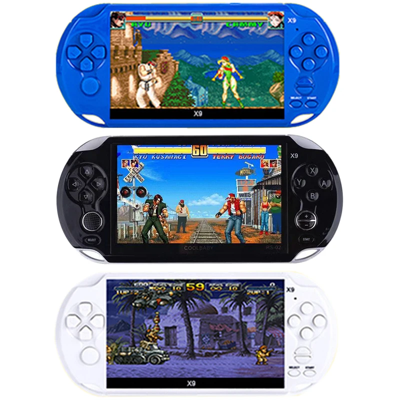 48GB 128Bit Handheld Game Console 5.1 inch MP4 Video Game Console built-in 9450 game for arcade/gba/gbc/snes/fc/smd kid gift