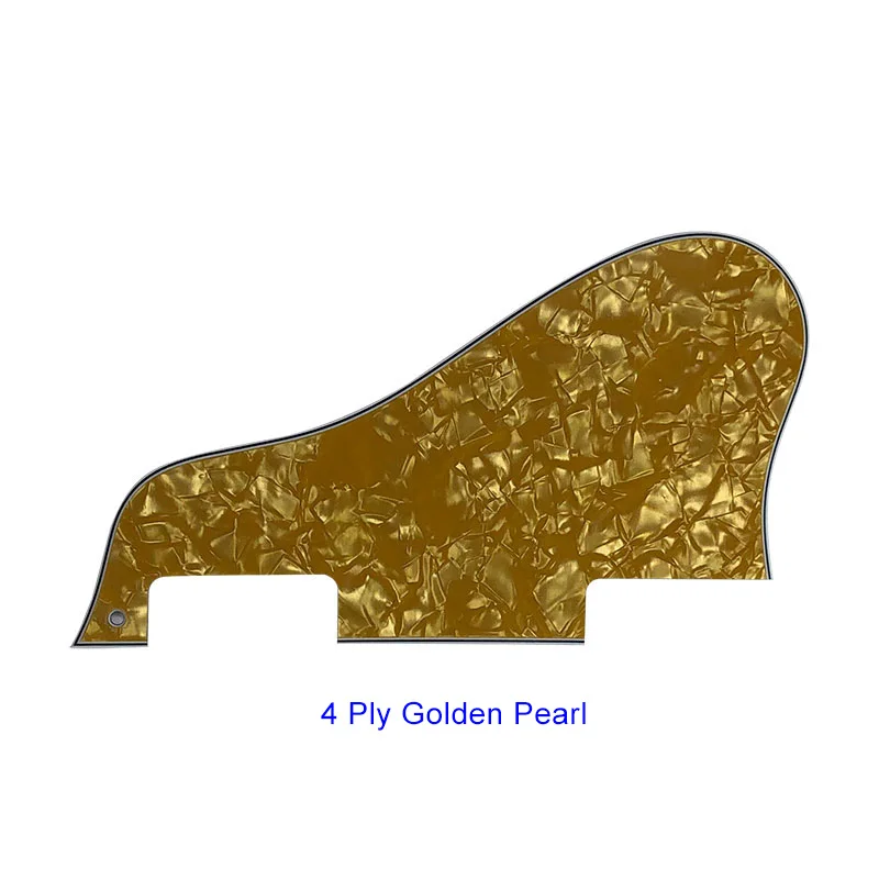 4 Ply Golden pearl Pleroo на заказ гитара pickgaurd для одного отверстия ES 335 короткая Джаз Archtop гитара накладка царапина пластина - Цвет: 4 Ply Golden pearl
