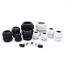 10 шт. IP68 M12 M16 M18 M20 M22 для 3-14 мм провода кабель CE белый черный Водонепроницаемый Нейлон Пластик кабельный ввод Разъем