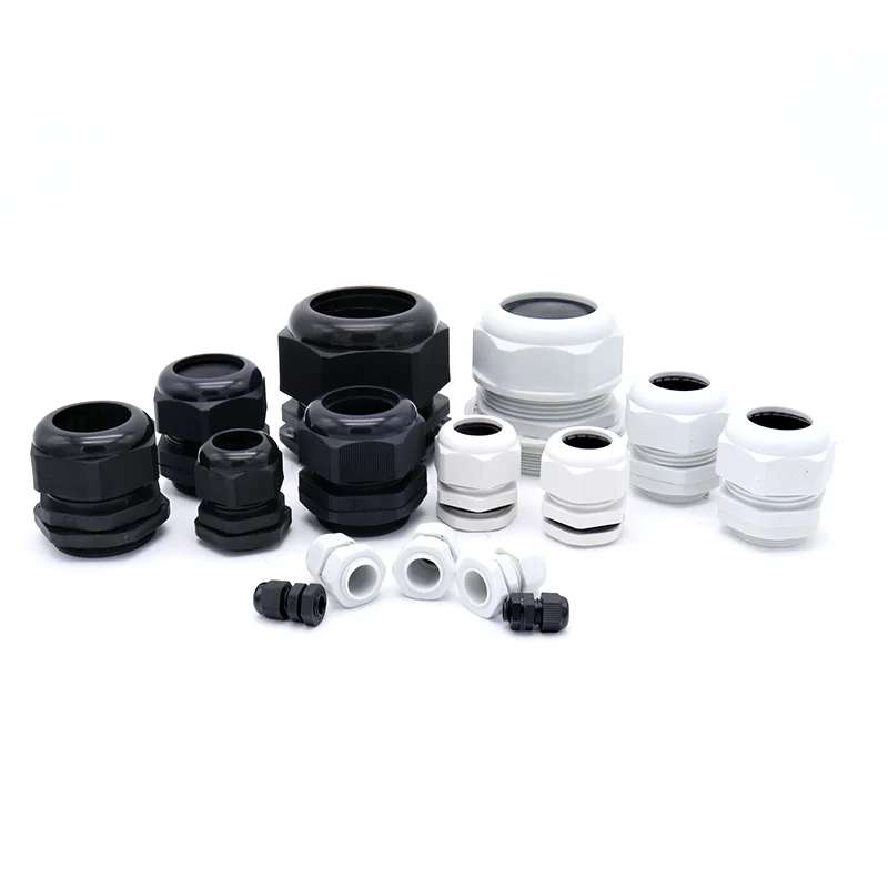 Kit 50 Pressacavi Impermeabili IP68 – Nylon Con Dado E Rondella – Misure Da M12 A M24 Per Cavi 3-16mm