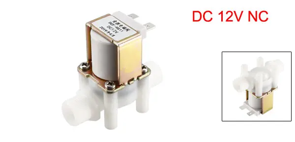 Uxcell 1 шт. Соленоидный клапан для воды DC 12 В NC нормально закрытый пластиковый впускной клапан с фильтром медные сантехнические инструменты