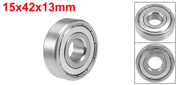 S6302ZZ 15x42x13mm Нержавеющая сталь uxcell шарикоподшипник двойной экранированный/герметичные подшипники 10x35x11 мм 4x7x2,5 мм 8x22x7 мм 25x52x15 мм 6x22x7 мм - Цвет: S6302ZZ 15x42x13mm