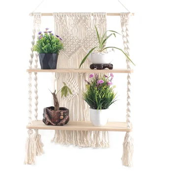 

Hand Made Flower Basket Green vine Pot Planter Hanging Vase Container Wall Plant Basket For Garden xe055