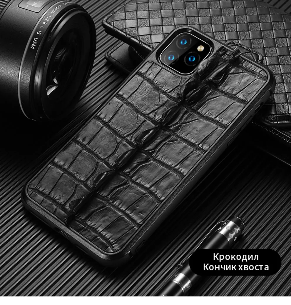 Роскошная натуральная крокодиловая кожа 360 полный защитный чехол для телефона для Apple iPhone 11 11 Pro Max X XS Max XR 8 6 6s 7 8 plus