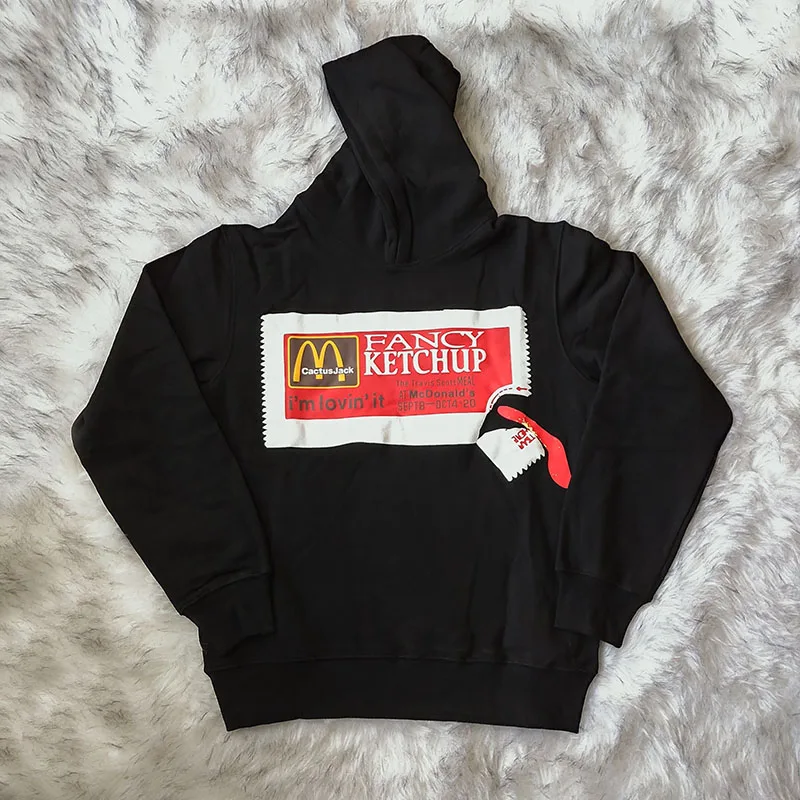travis scott x cpfm 4 cj ketchup hoodie black