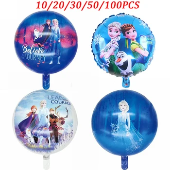 

Disney Frozen Princess Theme 18 inch Baby Shower Party Aluminium Foil Balloons Decoration Balloons Kids Birthday Supplies Set