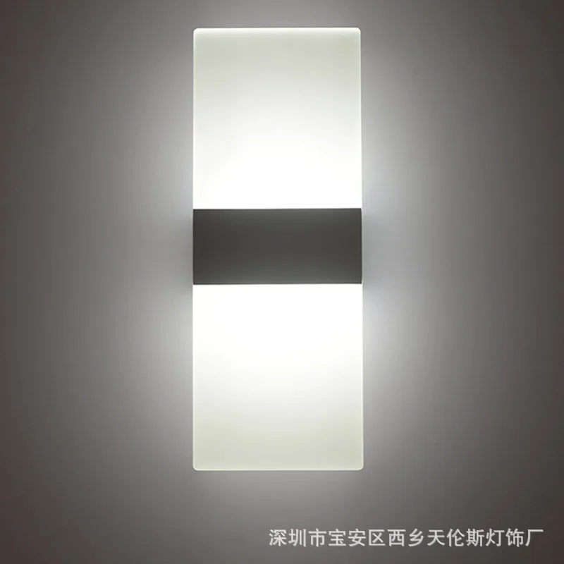 

Acrylic LED Bedroom Waterproof Bedside Lamp Aluminum Wall Lamp Creative Simple Outdoor Wall Lamp Square Wall Lamp Lamps