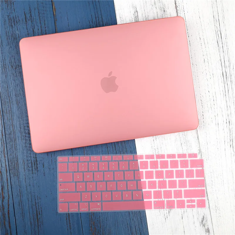 Matte pink Матовый кристально прозрачный чехол для Mac book Air Pro retina 11 12 13 15 16 Touch Bar A2141 A2159 New Air 13 A1932 чехол - Цвет: Matte pink