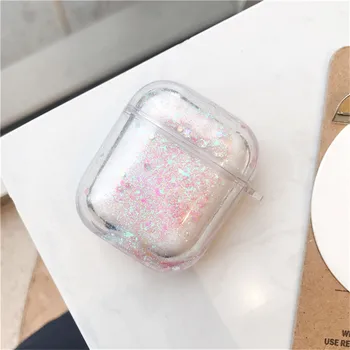 

Luxury Fashion Quicksand Glitter Transparent Clear Case for Airpods1/2 Case For Airpods1/2 Super Protector Cover For Air pods