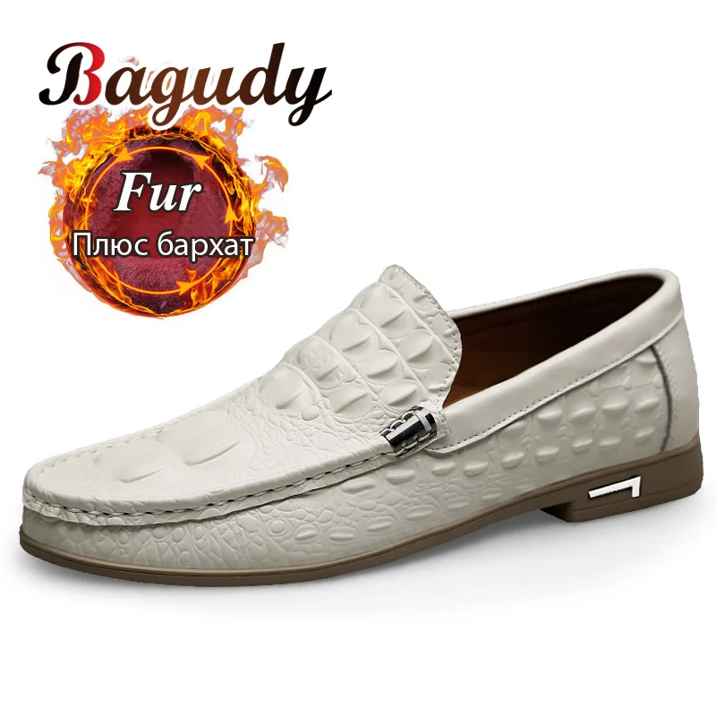 Мужские повседневные туфли из натуральной кожи модные лоферы плоская подошва