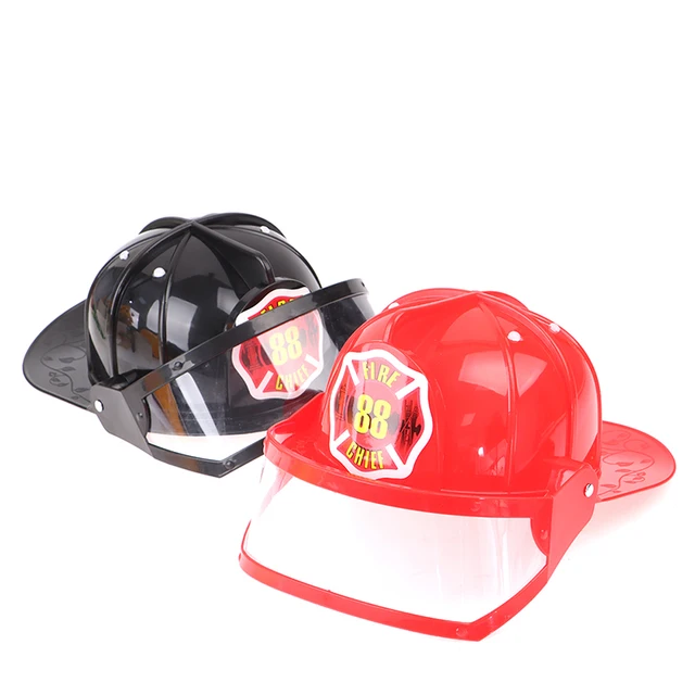 3 Colors Kids Fireman Helmet Firefighter Hats Fancy Dress Accessories Kids Cosplay Party Role Play Toys  5