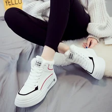 Зимняя обувь белые кроссовки высокие кроссовки теплые женские зимние меховые кроссовки Женская Повседневная Уличная зимняя обувь