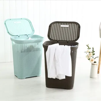

Extra large hamper plastic laundry basket laundry bucket dirty clothes tweezers rattan household bathroom dirty clothes storage