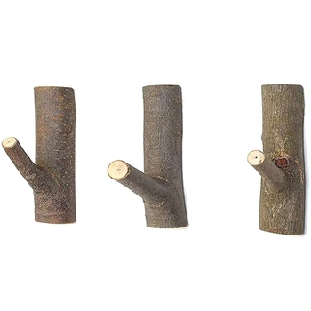 

Decorative Wood Adhesive Hooks, Creative Vintage Wall Hooks, Key Holder, Strong Suction Hooks