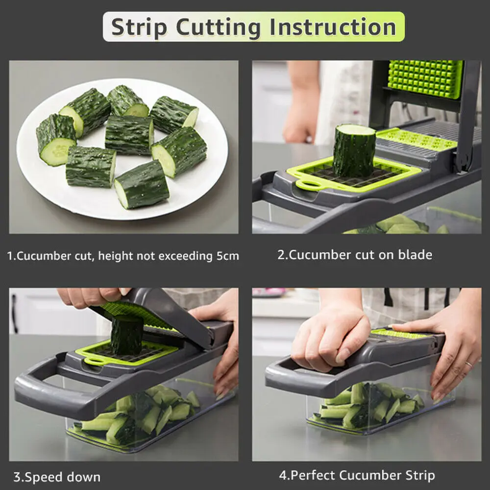 7 In1 Vegetable Cutter Food Salad Fruit Peeler Cutter Slicer Dicer Chopper Kitchen 2019 New