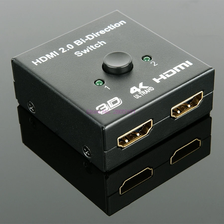 Dhl или fedex 100 шт. HDMI 2 0 двухнаправленный переключатель 1080P 3D 4K * 2K 2X1 1X2 сплиттер для DVD