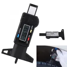 Шина Давление монитор системы автомобиля ЖК-дисплей цифровой шины измеритель Глубина рисунка протектора тестер Измеритель метрических/0-25,4 мм черная шина