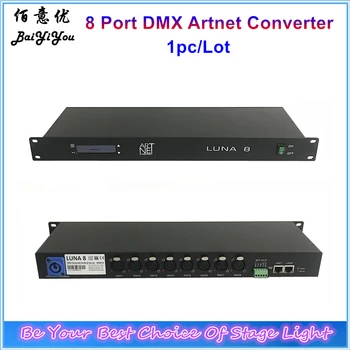 

1xBidirectional 8 Port DMX512 Art-Net Converter DMX Ethernet Node Expander 4096 CH With SPI Out Stage LED Strip Light Controller