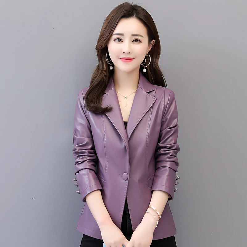 

New Loose Coat 2020 Season Genuine Small Suit Locomotive Leather Clothing Woman Sheep jacket Freeshipping