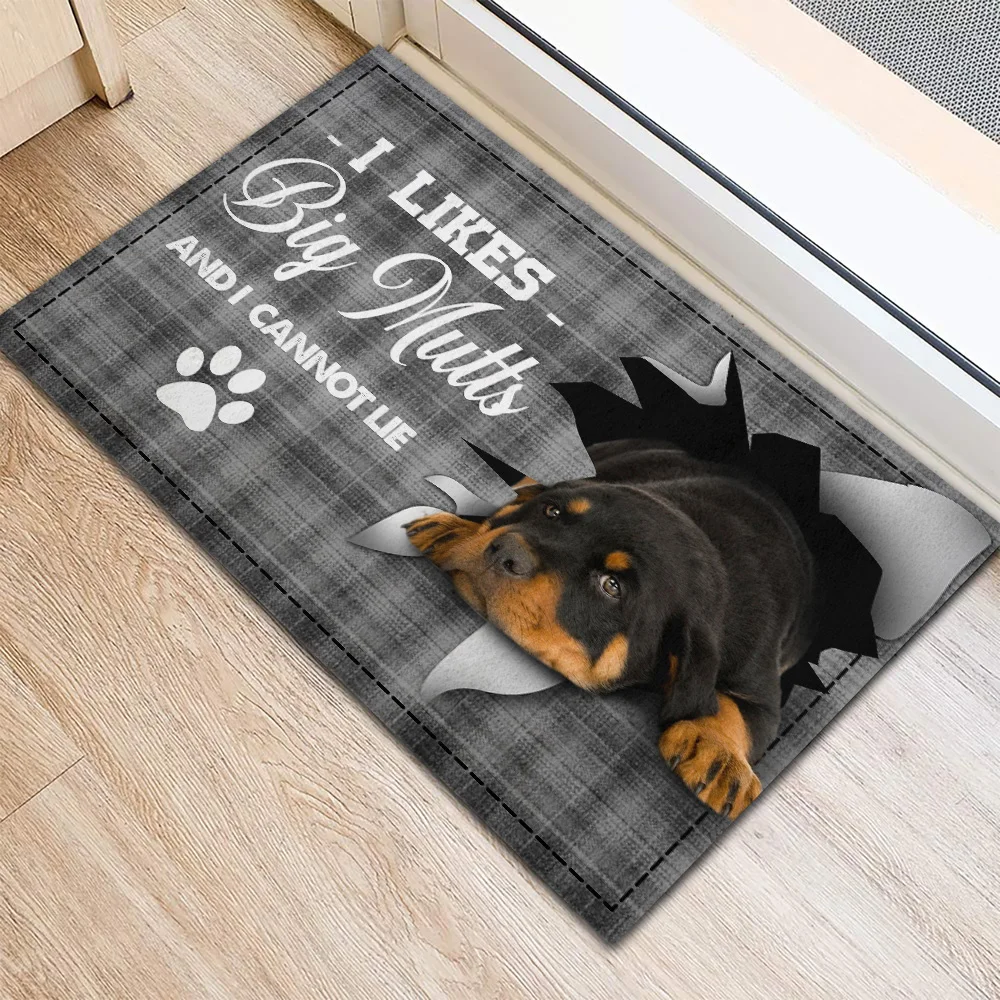 CLOOCL Pet Dog Rottweiler Doormat Decor 3D Print Animal Doormat Non