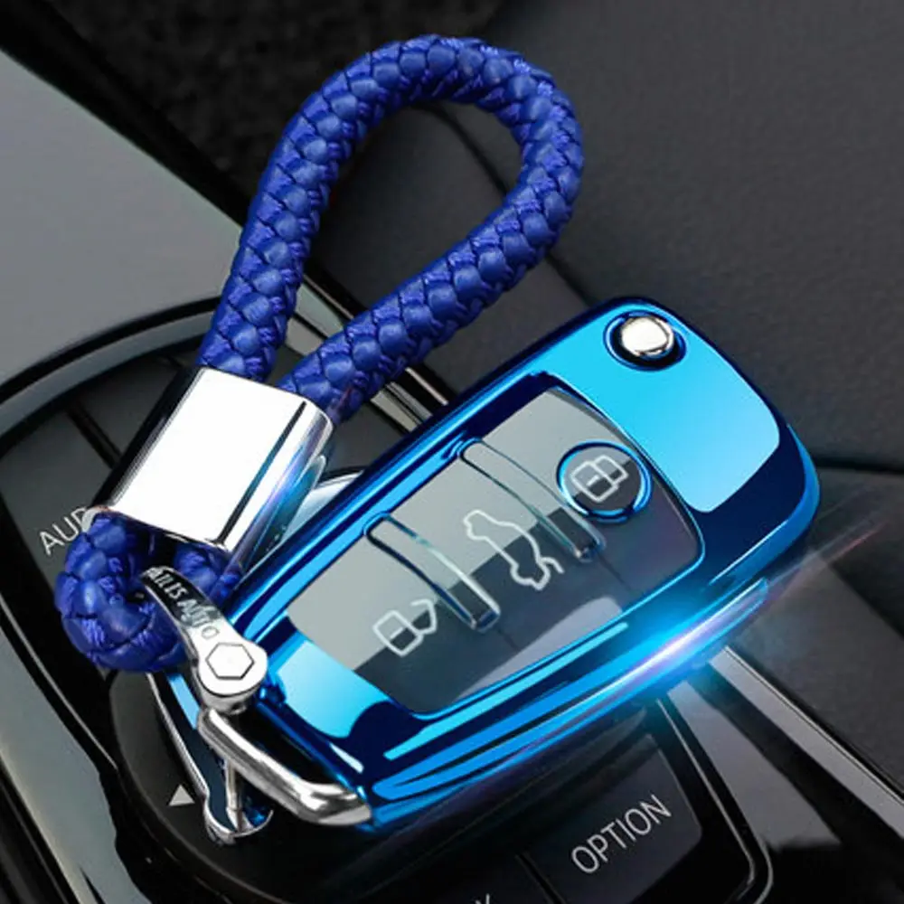 Для Audi R8 A1 A3 A4 A5 A6 A7 A8 Q3 Q5 Q7 C5 C6 A4L A6L S1 S3 RS6 TT 2005-2013 ключа автомобиля чехол набор брелок для ключей авто аксессуары для декора - Название цвета: Option 10