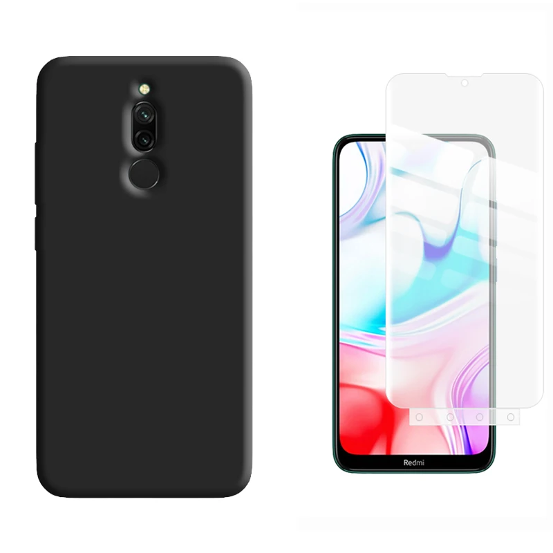 Лот мягкий полный защитный экран для Xiaomi Redmi 8 6 22 &quotотпечатков пальцев