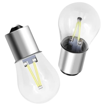 

New Car led P21W LED ba15s 1156 led filament chip car light S25 auto vehicle reverse turning signal bulb lamp DRL white 12v 24v