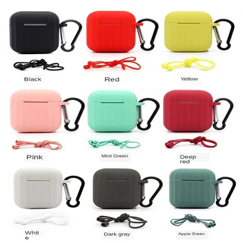 

3 Pcs Set Silicone for Airpods 2 case Protective Wireless Earphone Cover for Apple airpods case Pouch Shockproof accessories bag
