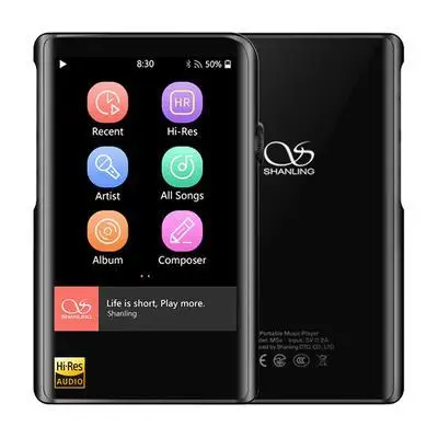 black Новейший SHANLING M2X AK4490EN DSD256 32 бит/384 кГц двойной Bluetooth AptX LDAC портативный музыкальный плеер Hi-Res аудио сбалансированный порт MP3 - Цвет: black